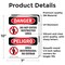 Signmission Do Not Enter High Voltage Bilingual Danger Sign, Vinyl Decal, 7in W x 10in L, 2PK OS-2PACK-DS-D-710-VS-1134 - alternate 5